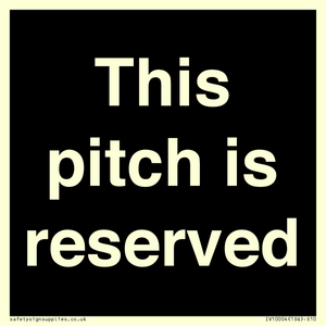 This pitch is reserved